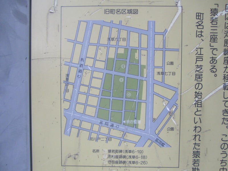 浅草猿若町区域図