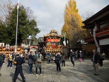 日本三大曳山祭　秩父神社の境内